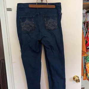 Gloria Vanderbilt Amanda Stretch Tapered Blue Jeans Missy Size 14MA